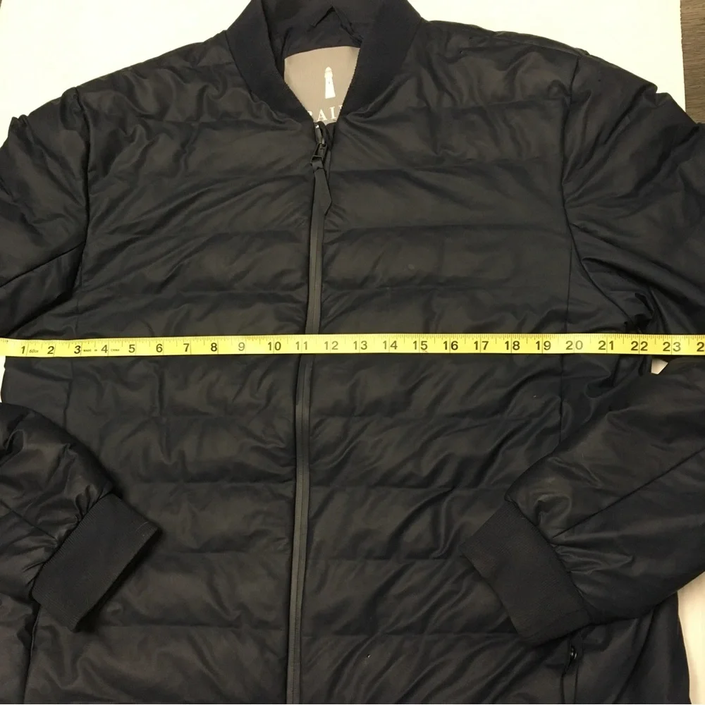 RAINS Mens Trekker Puffer Waterproof Jacket Full Zip Dark Blue Size M/L EUC - Picture 7 of 10